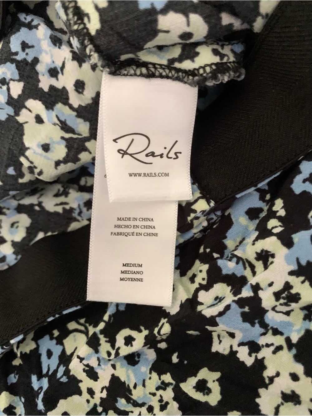 RAILS Rosetta Blue Midi Skirt in Midnight Meadow Floral Button-Front Skirt - Picture 8 of 11